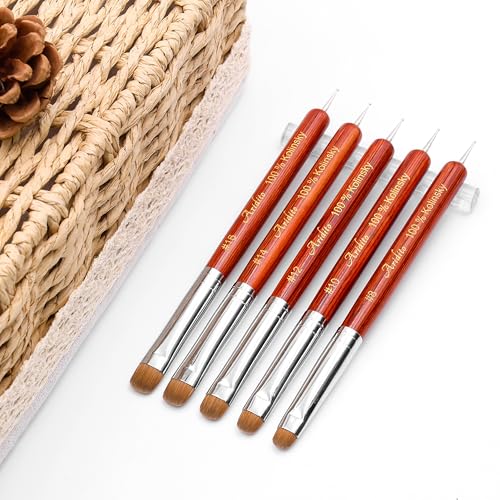Kolinsky Dual-Ended French Nail Brush & Dotting Pen Set