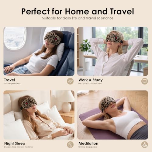 Heated Eye Mask with Rechargeable Battery & 3 Temperature Modes
