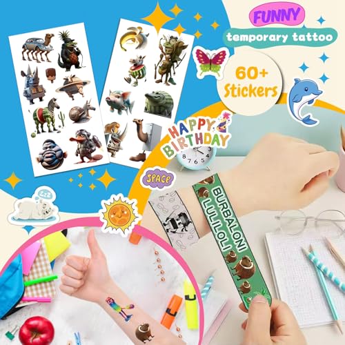 Italian Brainrot Slap Bracelets & Temporary Tattoos 84pc Set