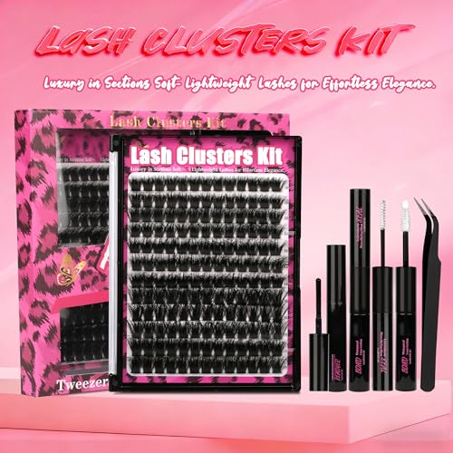 150D DIY Lash Clusters Kit with Bond, Seal & Tools
