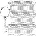 Teenitor 20PCS Key Chain Rings 1 Inch Nickel Metal