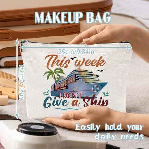 Cruise Essential Gifts for Women - 6 Pcs Waterproof Cruise Gift Exchange Ideas Cosmetic Bag Pouch, Life Is Better Cruise Gifts Alaska Souvenir Must Haves