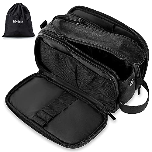 Elviros Large Travel Toiletry Bag for Men, Water-Resistant Dopp Kit