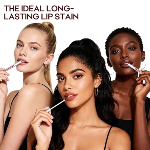 3-Piece Peel Off Lip Stain Set with Tweezer - Waterproof & Long-Lasting