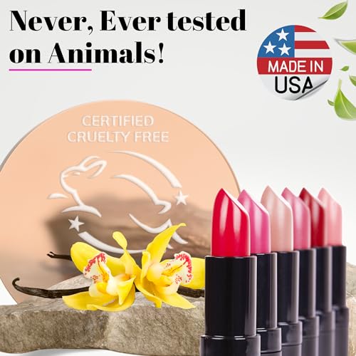 Fifth & Skin BOTANICAL Lipstick (BERRY RED) | Made in USA | Vegan | Natural | Organic | Cruelty Free | Paraben Free | NO Lead | Moisturizing Color that's Good for your Lips!