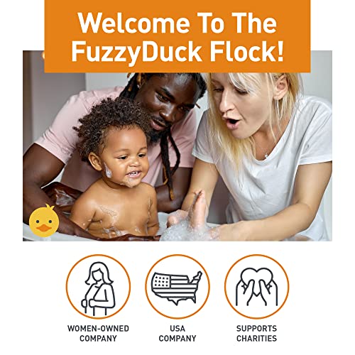 FuzzyDuck Kids Shampoo + Body Wash, Conditioner and Hair Gel Set (8oz each) for All Hair Types, Moisturizer with Aloe, Sea Botanicals & Honey to Reduce Frizz, Increase Moisture & Manageability for Smooth, Silky Hair - Citrus Medley