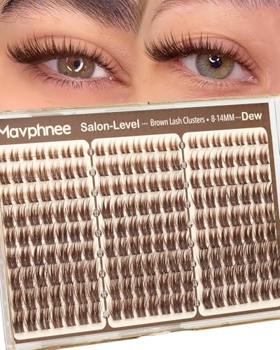 Brown Lash Clusters 8-14mm Wispy Wet Look Eyelash Extensions