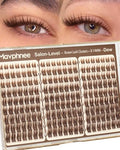 Brown Lash Clusters 8-14mm Wispy Wet Look Eyelash Extensions