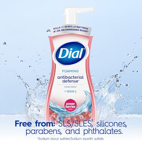 Dial Antibacterial Foaming Hand Wash Power Berries 7.5 fl oz Pack of 6
