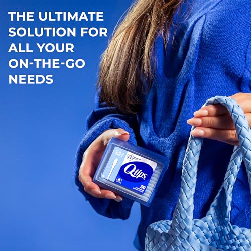 Q-tips Organic Cotton Swabs 400 Count + Travel-Size 30 Count - Gentle Baby & Beauty Care