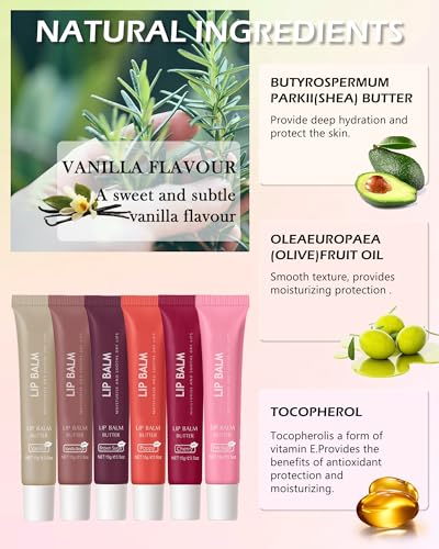 Butter Tinted Lip Balm Kit - 3 Colors Hydrating Lip Gloss