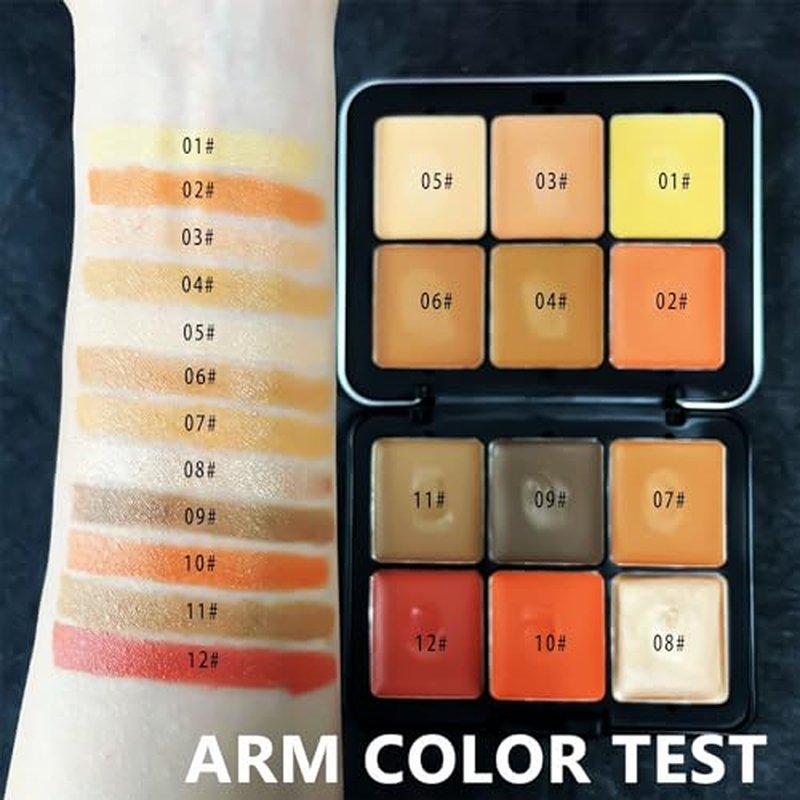 12-Color Eyeshadow Palette & 10 Champagne Gold Makeup Brushes Set