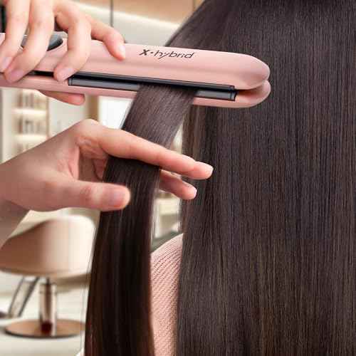 GAMMA+ X-Hybrid, Glory IV Professional Hair Straighteners ? Italian-Engineered Titanium & Ceramic Flat Irons with Advanced Technology for Frizz-Free, Salon-Quality Styling