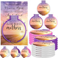 36 Sets Mothers Day Christian Gifts Religious Compact Mirrors Bulk God Bless Mothers Bible Folding Round Mirror with Cards Church Gifts for Church Sunday School Party (Light Color)