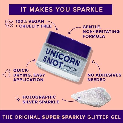 UNICORN SNOT Holographic Glitter Gel - Face, Body & Hair