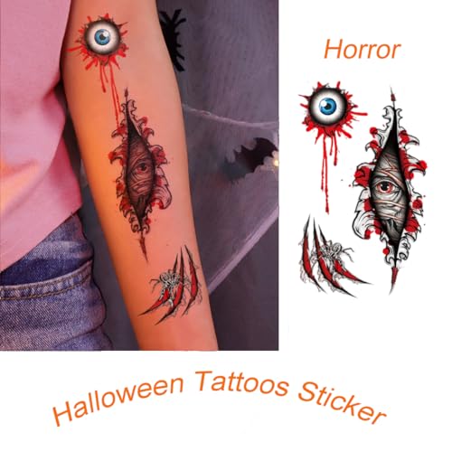 Temporary Tattoos Halloween 5-Piece Set Fake Stickers