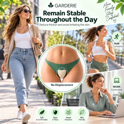GARDERIE Waterproof Camel Toe Concealer Pads Pack of 8 Women’s Anti-Slip Underwear Inserts
