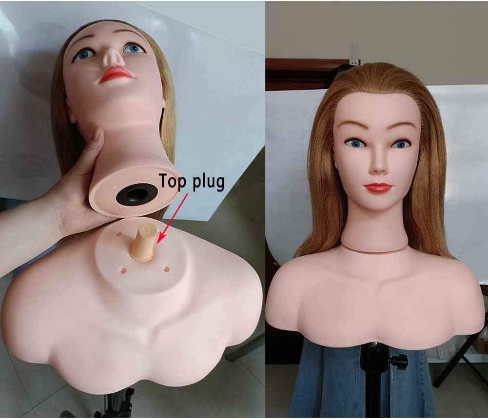 hairyhme Shoulder Mannequin, Dummy Shoulder Mannequin Head Stand, Wig Head Support for Cosmetology and Hairdressing Training in Home and Salon Settings, Shoulder Model Large Size