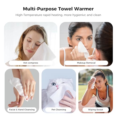 Hot Towel Warmer Dispenser with 40 Towels, 55°C