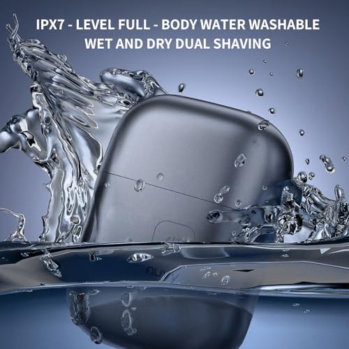 Professional Cordless Electric Shaver for Men - Fast Charging Wet/Dry Mini Travel Razor with Floating Heads, Precision Beard Trimmer, IPX7 Waterproof for Shower Use