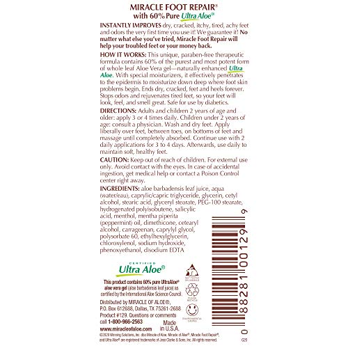 Miracle Heel Balm & Foot Repair Cream – Aloe Moisturizer for Cracked Feet