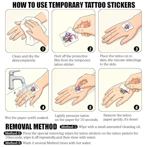 60Pcs Temporary Tattoos for Kids - Party Favors & Stickers