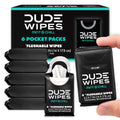 DUDE Wipes Mint Chill Pocket Packs - 48 Flushable Travel Wipes