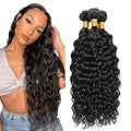 #1B Water Wave Human Hair Bundles 26 Inch 3-Pack