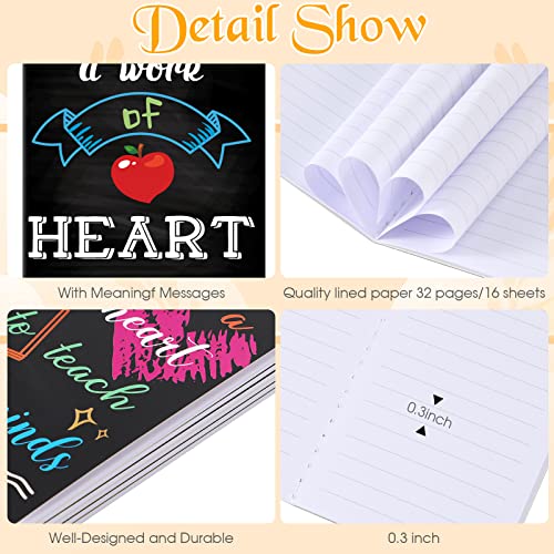 Pasimy 24 Pcs Thank You Gifts for Women Teacher Appreciation Gifts Set, Socks, Makeup Bags, Inspirational Notepads, Keychains, Thank You for Helping Me Grow(Delicate)