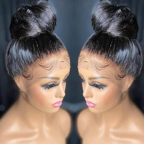 16 Inch 360 Lace Frontal HD Transparent Full Lace 100% Unprocessed Remy Human Hair Body Wave Frontal Bleachable Knots 360 Closure Natural Color