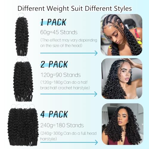 Burmese Curly Crochet Human Hair 120g 22 Inch