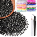 Black 3mm Resin Rhinestones Bulk Flatback Jelly Gems for Crafts & Nail Art - 5000pcs