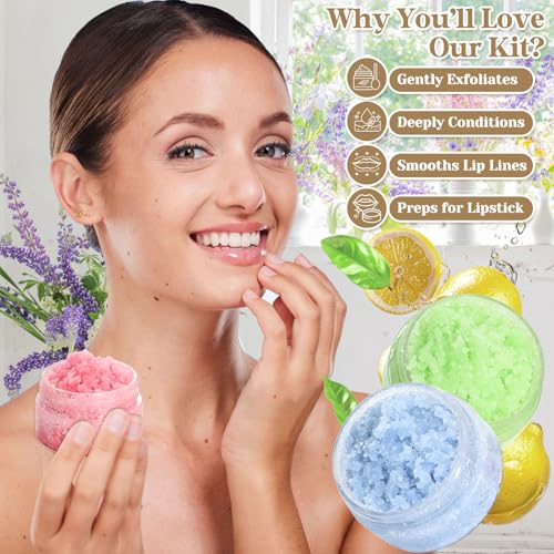 DIY Sugar Lip Scrub Making Kit with Shea Butter & Tools