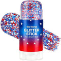 BliBling Patriotic Body Glitter Stick Red White & Blue 4th of July, World Cup 2026, Soccer Fan Makeup