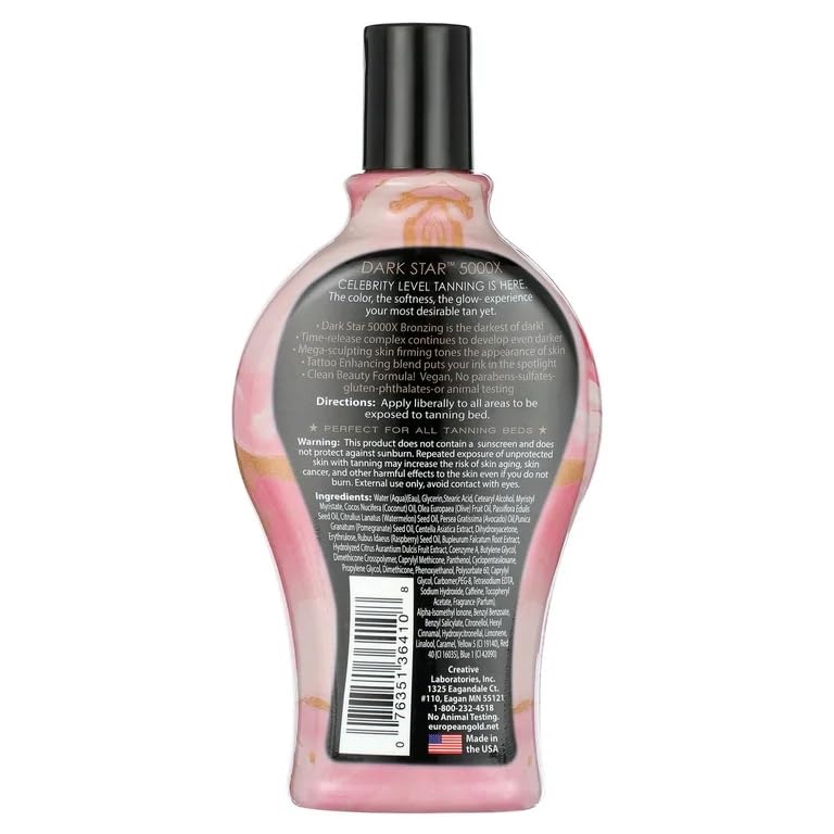 European Gold Dark Star 5000X Tanning Lotion, 12 fl oz