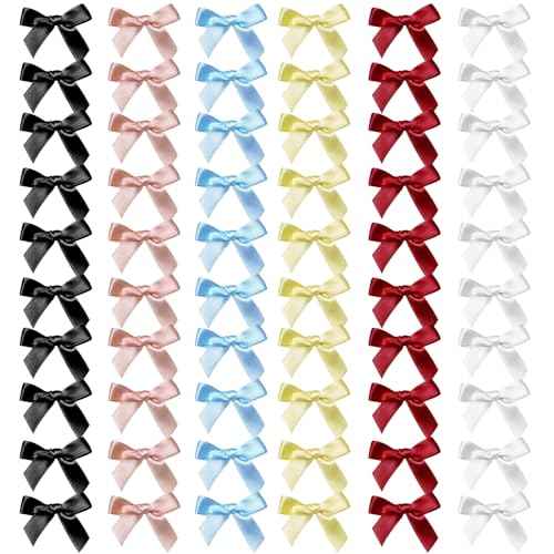 YONOY 60Pcs Mini Cute Bow Hair Clips for Women Girls,Small Hair Clips Solid Color Hair Ribbon Alligator Clips Barrettes Pins Metal Y2kHair Accessories