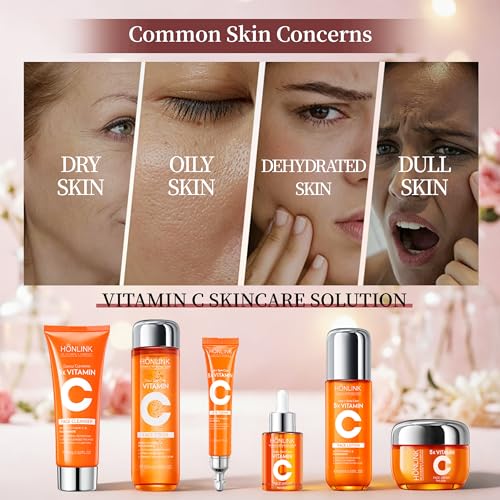 Vitamin C Niacinamide 6-Piece Skincare Set | Complete Daily Routine