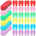 NICEMOVIC 72 Pairs Disposable Pedicure Slippers Foam Disposable Flip Flops Multi Color for Pedicure Sandals Bulk Pedicure Shoes for Women Salon Nail Spa Pedicure