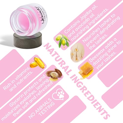 Libeauty Lash Lift Balm Glue Strong Sticky Lash Lift Adhesive Latest Gentle Formula Eyelash & Eyebrow Perm Glue Balm Brow Lamination Gel 10G/0.35OZ