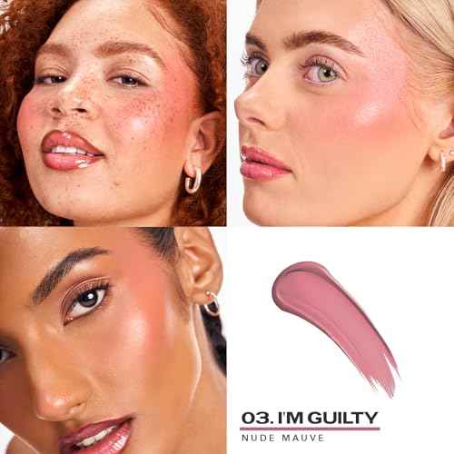 Sacheu Cheek STAY-N Liquid Blush for Cheeks ? High Pigment, Buildable, Lightweight Cream Blush for Dewy & Radiant Flushed Cheeks ? Long-lasting & Cruelty Free, I'm Guilty