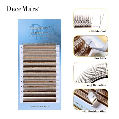 DeceMars 2D UU Eyelash Extensions 0.07mm C Curl 11mm