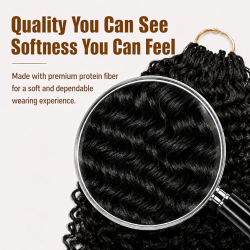 Water Wave Feather Crochet Hair Extensions - 18 Inch, 50 Strands