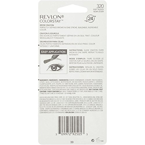 Revlon ColorStay Brow Crayon, Soft Black