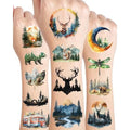 156 Pieces Forest Temporary Tattoos Stickers,20 Sheets Forest Tree Animal Adventure Nature Themed Tattoos Stickers Party Decoration Supplies Party favors for Kids Adults