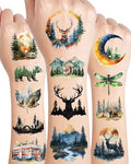 Forest Temporary Tattoos Stickers - 156 Pieces, 20 Sheets
