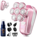 Pink Women Electric Shaver with 7D Magnetic Floating Heads Wet Dry Bikini Trimmer Kit