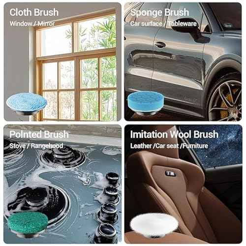 Brush Heads Set, 9 Pack 4 inches Cordless Electric Spin Scrubber Replaceable Brush Heads for Household Cleaning Brushes/Bathroom/Floor/Tile/Car