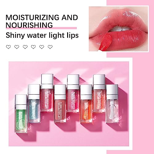 GECOMO Hydrating Lip Glow Oil - Plumping Tinted Lip Gloss 0.2 OZ