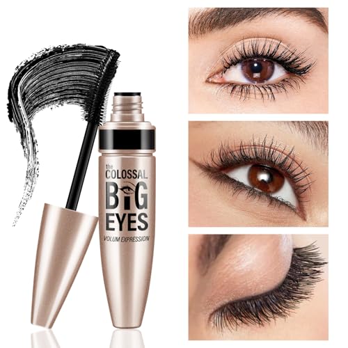 2-in-1 Black Mascara Eyeliner Pencil Set, Volume Length Mascara & Waterproof Eyeliner, Smudge-proof, Long-lasting & No Clumping