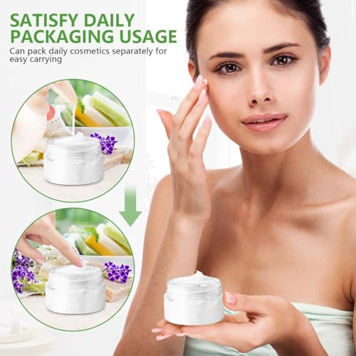 SenseYo 15 Pack 1 OZ Plastic Small Creams Container Jars with Lids for Travel (Silver Lids)
